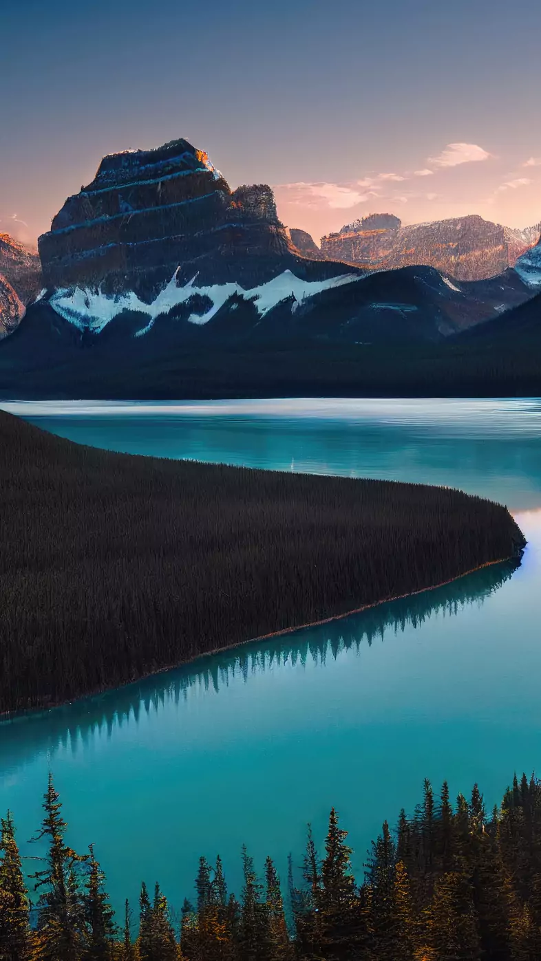 mountain lake forest nature wallpaper